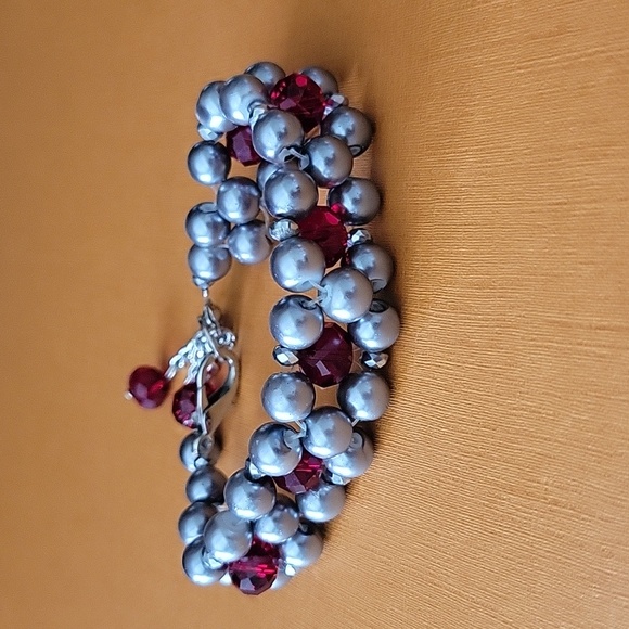 Flower design pearls beads bracelet - Picture 3 of 14